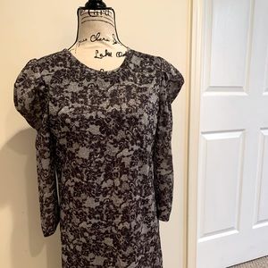 Silver/Black Floral Dress